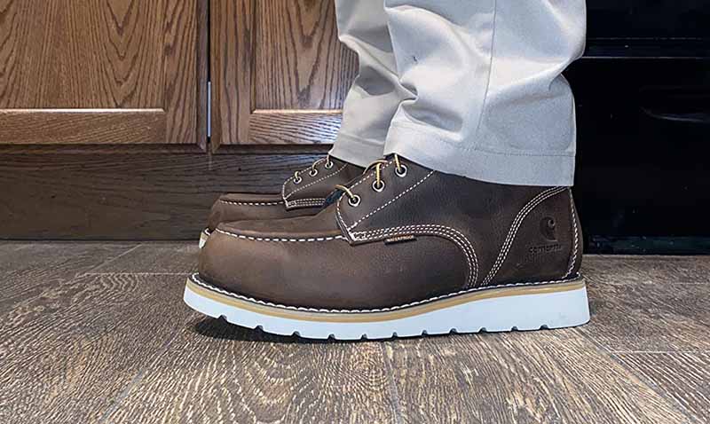 Best Shoes for Warehouse Work | Carhartt Men's 6 Inch Waterproof Wedge Steel Toe Work Boot
